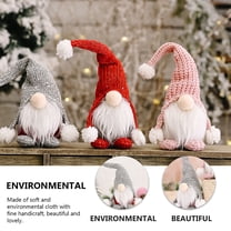 SEWCHICS Grey Plush Gnome Ornament Made from Fabric for Christmas Tabletop and Holiday Decorations