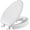 Elongated, variant on Raised Toilet Seat Riser, White, 3 Inch High Elevated Toilet Seat for Seniors, Soft Close, Easy Install & Clean (Elongated)