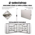 thumbnail image 4 of Mesa Plegable Plástico Tipo Portafolio Jardín Portátil 1.80m Color Blanco, 4 of 7