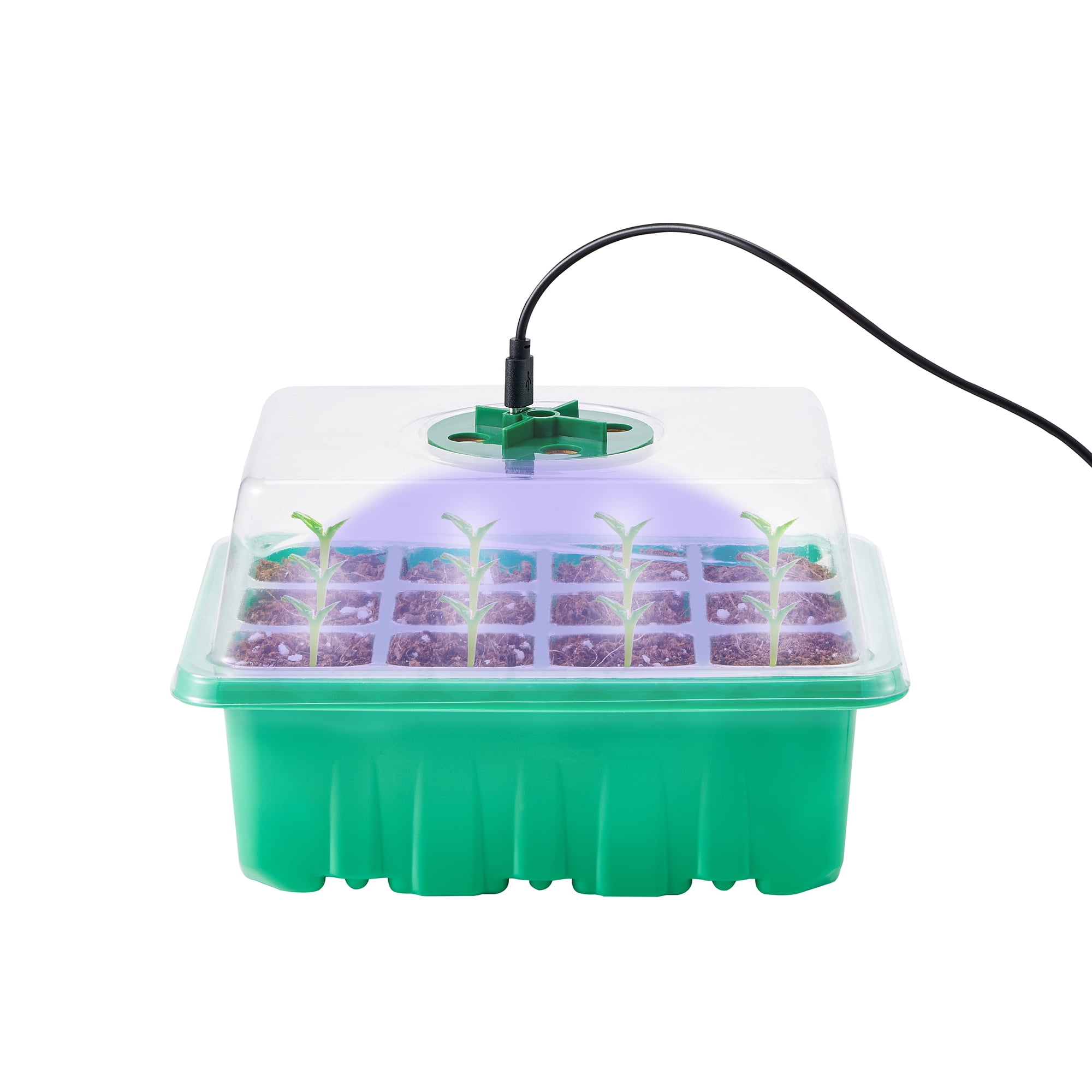 5 Packs Seed Starter Tray with Light, Seed Starter Kit with Grow Light, Seedling Starter Trays