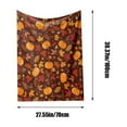 thumbnail image 3 of Kedshhgu Autumn Plush Blanket Dark Pumpkin Maple Leaf Pattern Autumn Leaf Blanket for Thanksgiving Farmhouse Home Chair Sofa Couch Bed, 3 of 6