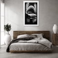 thumbnail image 3 of Maki 20x32 White Modern Wood Framed Wall Art Titled - Dodge Challenger Greyscale Poster I, 3 of 6