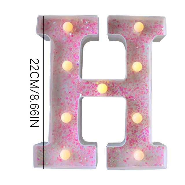 JilgTeok 1 Packs Colorful Light Up Letters LED Letter Lights for Proposal Statement Birthday Party Wedding Home Bar Decoration Scene Decorative Light Clearance