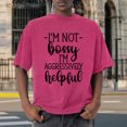 thumbnail image 5 of Ankishi Mens Vintage Graphic T-Shirts Crew Neck I'm Not Bossy I'm Aggressively Helpful Sarcastic T-Shirt for Daily, 5 of 7