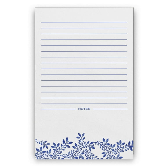 Dashleigh Blue Floral Memo Notepad, 5x8 inches
