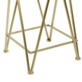 thumbnail image 6 of DecMode 13" x 22" Gold Metal Square Geometric Accent Table with Mirrored Glass Top, 2-Pieces, 6 of 14