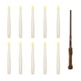thumbnail image 2 of Begzeat 10 Pcs Floating Candles with Wand,Hanging Candles with Timer,Magic Deco Candles Flickering Warm Light,Flameless Taper Candles with Wand Remote,LED Candlesticks for Birthday Halloween Party Dec, 2 of 9