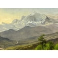thumbnail image 2 of Bierstadt, Albert 24x19 Black Ornate Wood Framed with Double Matting Museum Art Print Titled - Mont Blanc, 2 of 4