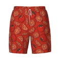 thumbnail image 4 of Lsque Mens Swim Trunks Tomatoes Pattern - Bathing Suit Compression Liner - Beach Swim Shorts Swimwear - (S-3XL) - Stretch Quick Dry -X-Large, 4 of 9