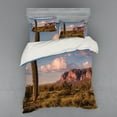 thumbnail image 2 of Ambesonne Landscape Bedding Set 3 Pcs, Mountain State Park, Twin, Brown Blue Green, 2 of 3