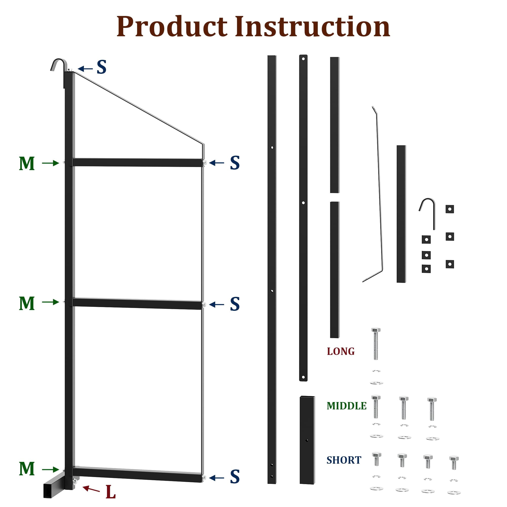 2/4 Pack Shipping Container Shelving Brackets 3-Tier,1100LBS, Hang & Hook Type, Cargo Containers Storage Shelves, Easy to Install Removable, Heavy-Duty
