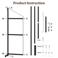 thumbnail image 4 of Heavy-Duty Adjustable 3-Tier Shipping Container Shelving Bracket - 22"D x 60"H, 1100LBS Black Powder-Coated Steel, Removable D-Ring Rack, Rust-Resistant, Easy Install, Space-Saving Shelf for Garage, 4 of 7