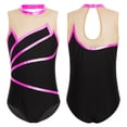 thumbnail image 5 of Ocealan Kids Girls Ballett Leotards Gymnastics Sleeveless Dance Body Jumpsuit Competition Dancewear Hot Pink 4, 5 of 7