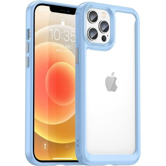 Case for iPhone 11 Pro Case Slim Dropproof [Defend from Drop/Scratch/Slip/Fingerprint] Clear Acrylic Hard Back Soft TPU Bumper Hybrid Phone Cover for iPhone 11 Pro-Blue