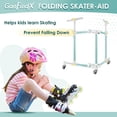 thumbnail image 7 of GanFindX Folding Skater Aid - Adjustable Height Aluminum Roller Skate Trainer for Kids and Toddlers, Perfect for Learning and Safety Green, 7 of 7