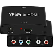 Component to HDMI Adapter, YPbPr to HDMI Coverter + R/L, NEWCARE Component 5RCA RGB to HDMI Converter Adapter, Supports