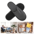 thumbnail image 4 of Unique Bargains 1Pair Disposable Slippers Foldable Closed Toe Anti-slip Hotel Slippers Deep Gray, 4 of 5