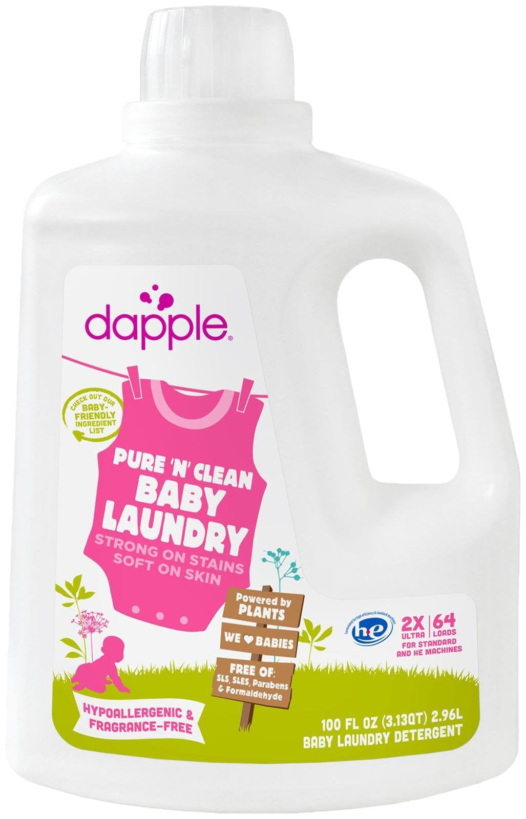 dapple Baby Laundry Detergent, FragranceFree, 100 oz