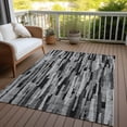 thumbnail image 6 of Addison Rugs Chantille Indoor/Outdoor Transitional Stripes Gray Washable Rectangle Rug, 3' x 5', 6 of 6