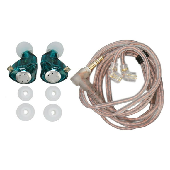 ZOUSSIQI KZ EDX PRO HiFi Earphones Stereo Lossless Sound Wired Earbuds for Stage Travel Performance Standard Transparent Cyan EL225#06688