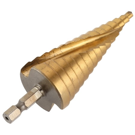

ANGGREK 1 Pc Step Drill Bit High Speed Steel Hole Cutter Tool With Hex Handle For Drilling Wood