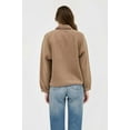 thumbnail image 2 of Blu Pepper Women's Mocha Snap Button Faux Fur Fleece Jacket, 2 of 5