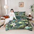 thumbnail image 4 of Feelyou 3D Wildlife Cheetah Queen Comforter Set for Teens, Woodland Animal Leopard Bedding Sets, Plant Botanical Reversible Bedding Comforter Set, Lightweight Room Decor, 3-Piece, 4 of 8