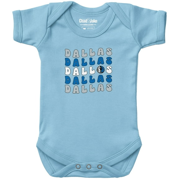 Newborn & Infant Chad & Jake Light Blue Dallas Mavericks Groovy Bodysuit