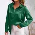 thumbnail image 5 of Ltctricy Women's Satin Blouses Long Sleeve Collared Tie Front Button down Shirts Dressy Casual Work Tops, 5 of 7