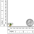 thumbnail image 3 of 10K Yellow Gold and 925 Silver Yellow Citrine and Green Chrome Diopside and White Lab Grown Diamond Accent Engagement Ring for Women (1.25 Cttw, Gemstone November Birthstone, Round 5MM, Size 8), 3 of 4
