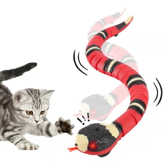 Snake Cat Toys Rechargeable Gesture Sensing Electronic Snake Pet Toys with Lights for Kids Halloween Christmas Birthday Gifts