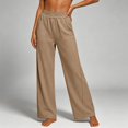 thumbnail image 2 of DHFJKG Wide Leg Sweatpants Women Casual Loose Fit Solid Color Elastic Waist Athletic Joggers Pants, 2 of 5