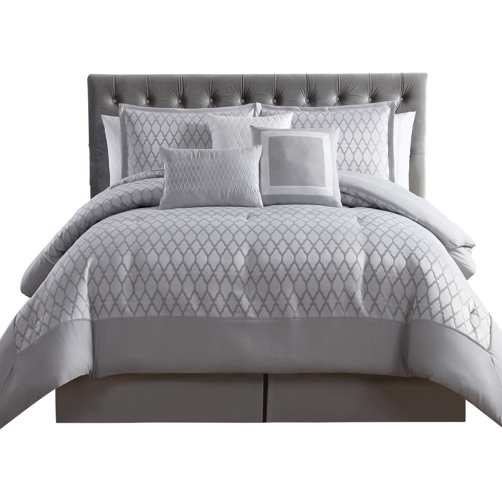 Patrice 7 Piece Comforter Set by White 