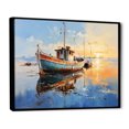 thumbnail image 2 of Designart "Boat Seascape expression V" Transportation Floater Framed Canvas Wall Art, 2 of 7