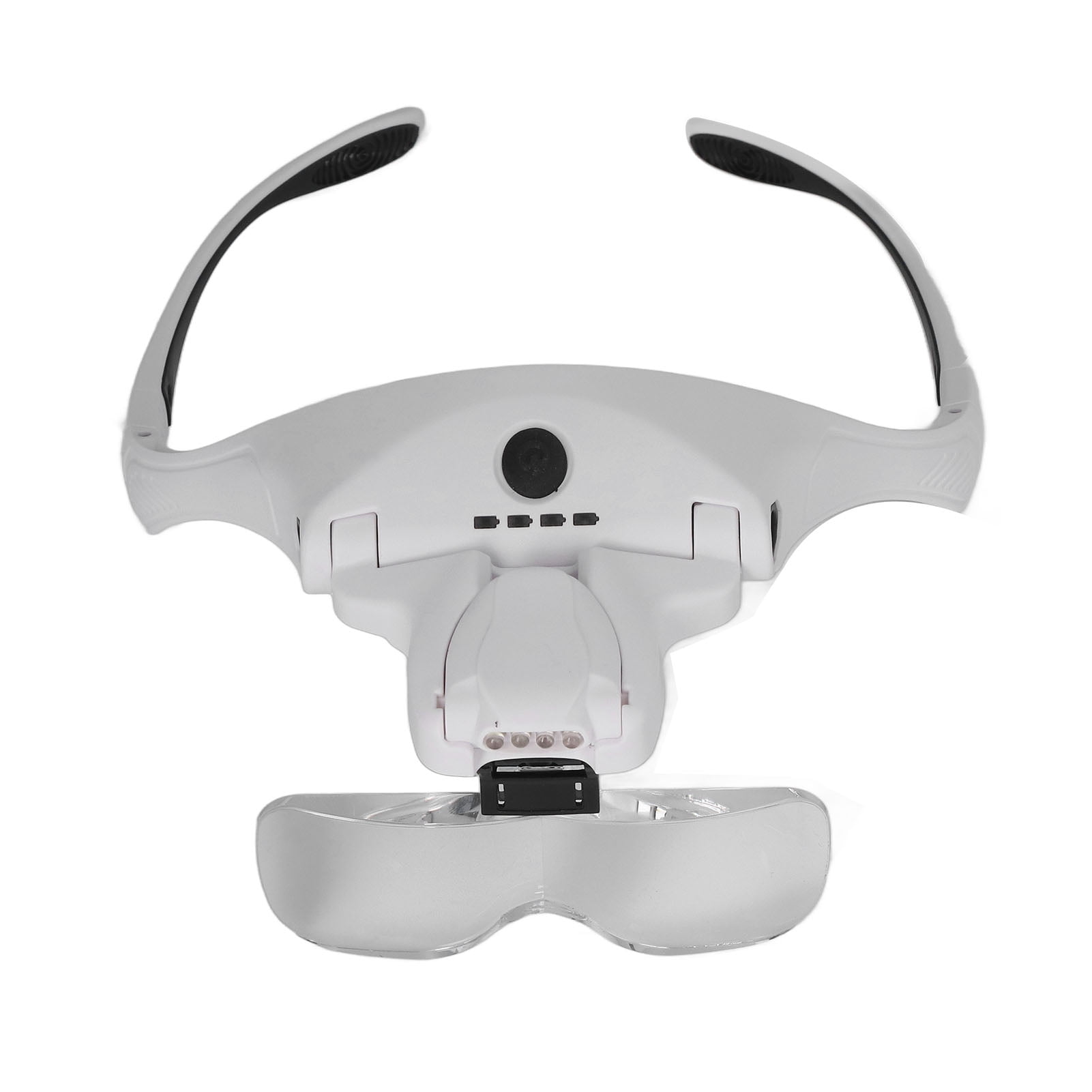Nieyigj Headband Magnifier USB Charge Acrylic Optical Lenses Ergonomic LED Illuminated Hands Free Magnifying Glass for Reading Crafts Jewelers Repair Work 5 Lenses Kit Included 8.66 inches 22 cm