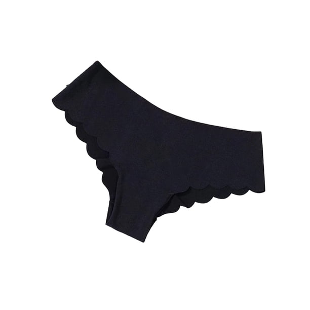 Guardurnaity Bragas con letras impresas para mujer, ropa interior amigable con la piel, calzoncillos de seda, cintura baja, ropa interior íntima Ropa interior Negro METRO