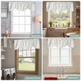 thumbnail image 6 of Tie Up Valance for Windows Green Flower Curtains Valances Rod Pocket Valance Window Treatments Floral Tree Branch Sage Green Balloon Curtains for Kitchen Living Room Bedroom Bathroom 42x12 Inch, 6 of 9