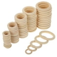 thumbnail image 1 of 60Pcs Creative DIY Wooden Rings Handbag Buckle Rings Curtain Connector Rings, 1 of 9