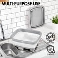 thumbnail image 4 of Hakan Collapsible Tub 9L with Drain Plug, Foldable Dish Basin, Space Saving, Gray, 4 of 9