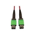 thumbnail image 2 of Eaton Tripp Lite Series 400G Multimode 50/125 OM4 Plenum-Rated Fiber Optic Cable, 16F MTP/MPO-APC (F/F), Magenta, 1 m - Network cable - MTP/MPO/APC multi-mode (F) to MTP/MPO/APC multi-mode (F) - 1 m - fiber optic - 50 / 125 micron - OM4 - plenum - black, magenta, green, 2 of 3