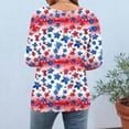 thumbnail image 7 of JOANKDMI Women's American Flag Shirts 3/4 Sleeve 4th of July Independence Day Crew Neck Tops Patriotic Holiday Festival Fashion T Shirts, 7 of 7