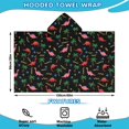 thumbnail image 2 of Pink Dinosaurs Cosmic Stars Hooded Bath Towel，60"x35" for Ages 3 To 12 Kids, Quick Dry Lightweight Soft Microfiber Hood Beach Towel Cover Up for Kids, 2 of 7
