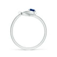 thumbnail image 2 of Angara Natural 0.33 Ct. Blue Sapphire Solitaire Ring in 14K White Gold for Women (Ring Size: 3), 2 of 12