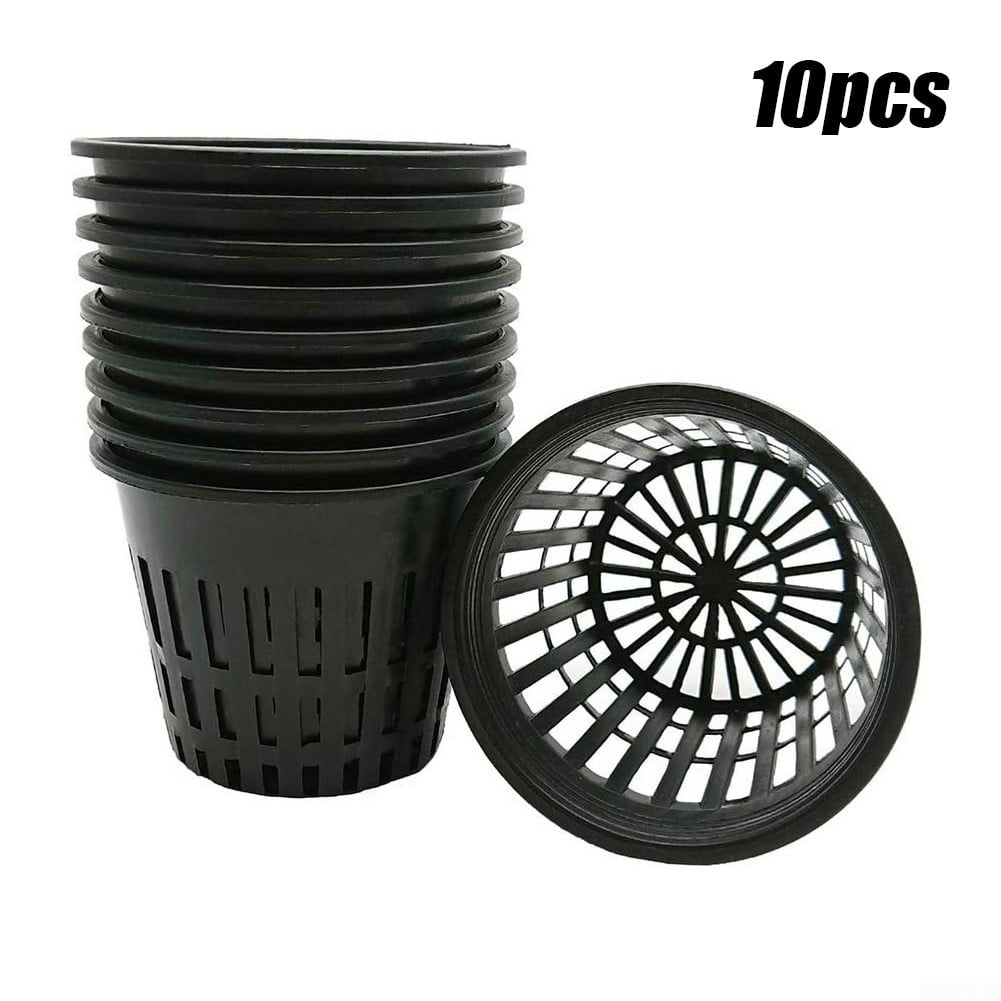 10pcs Heavy Duty Mesh Pot Net Cup Basket Hydroponic Grow Plant Aeroponic X3N1 