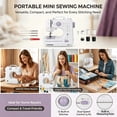 thumbnail image 6 of Portable Sewing Machine with 12 Stitches for Beginners, Mini Sewing Kit White for Crafts, 6 of 8