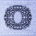 thumbnail image 1 of Ahgly Company Machine Washable Indoor Square Medallion Blue Traditional Area Rugs, 4' Square, 1 of 4