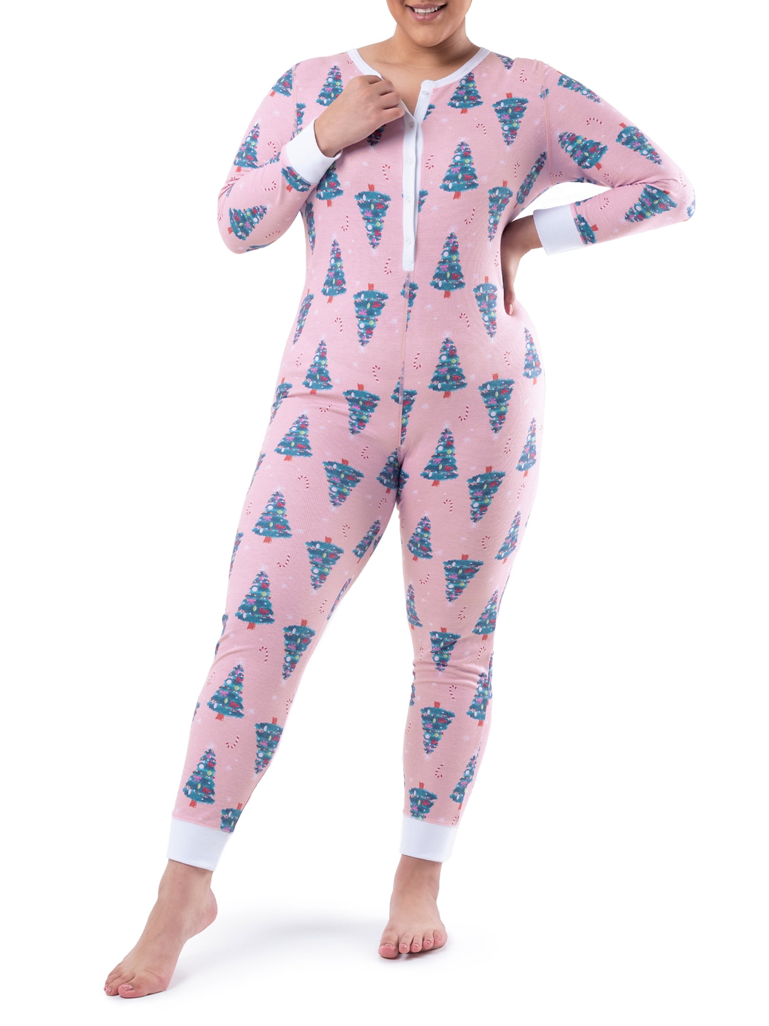 Fruit of the Loom Women's and Women's Plus Long Underwear Waffle Thermal Union Suit