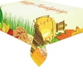 thumbnail image 3 of BSDHOME Thanksgiving Pumpkin Cotton Linen Tablecloth Set 60x84 Inches - Autumn Fruit Yellow Leaf Desk Table Cloth Cover for Party Decoration, 3 of 5