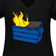 thumbnail image 4 of Inktastic Dumpster Fire Women's Plus Size V-Neck T-Shirt, 4 of 5