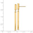 thumbnail image 3 of 14k Yellow Gold Squared Post Drop Dangle Earrings, 3 of 7